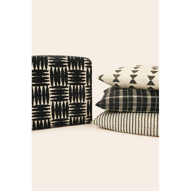 Demetria Decorative Pillow, Black, Square 22"