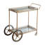 Chariot-bar 37,4 po de style rétro avec finition laiton antique vieilli