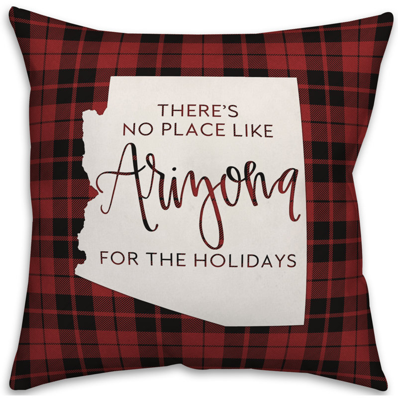  Coussin décoratif Il n'y a pas de place comme chez-soi pour les fêtes, 16 po x 1 po, Arizona