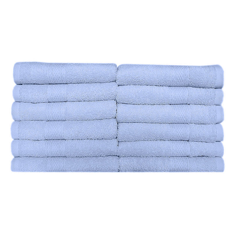 Cotton Midweight Hand Towel, Light Blue