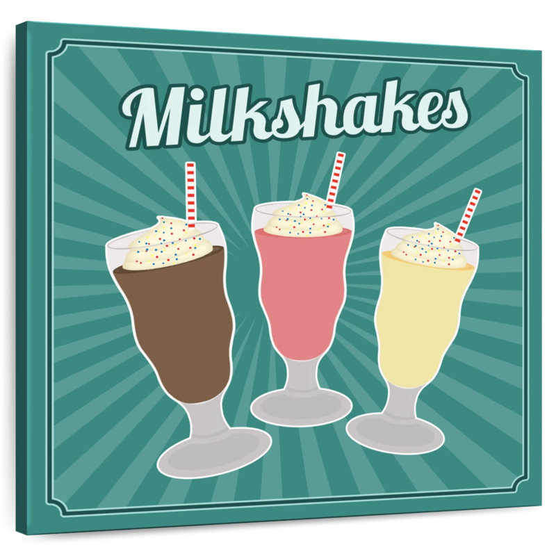 Milkshakes de style rétro Yarlin, H 20 po x l 20 po
