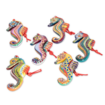 3.4'' Handmade Ceramic Animals Hanging Figurine Ornament
