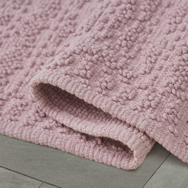 French Connection Dekker 100% Cotton Bath Rug Set, Dusty Mauve