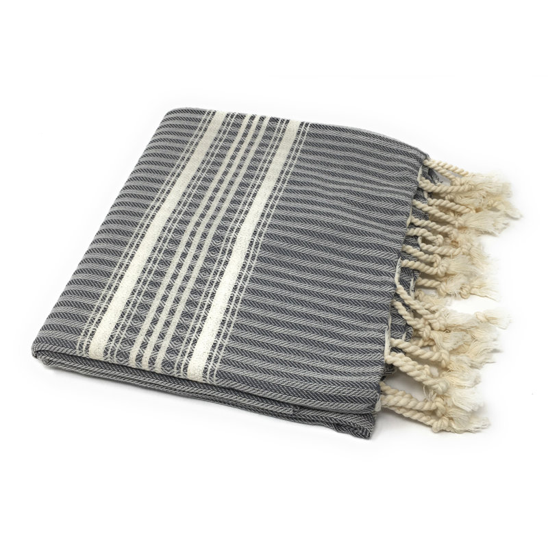 Cotton Ultra Light Beach Towel, Charcoal