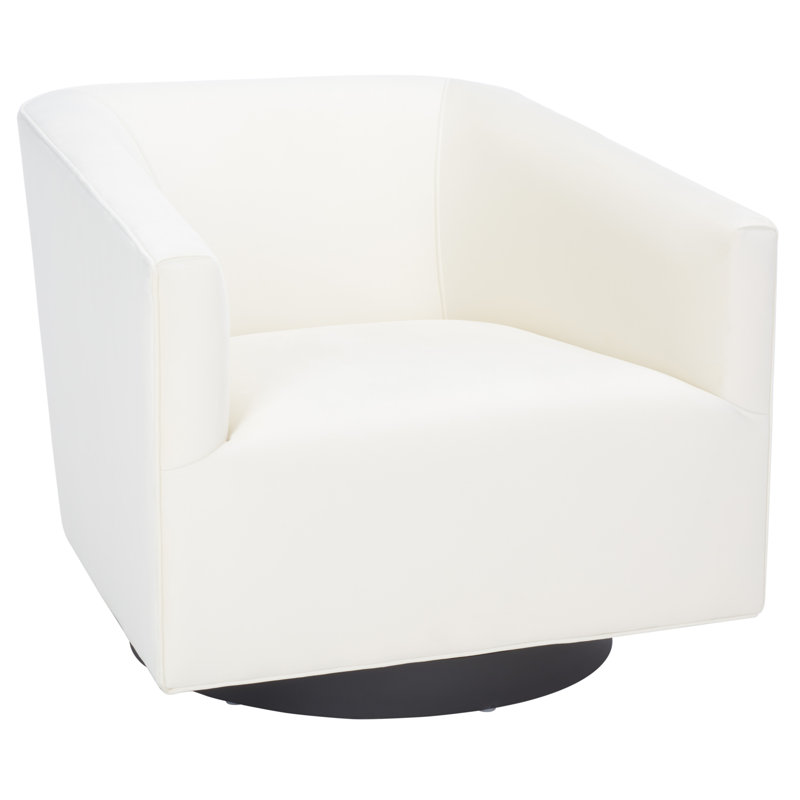 Foresthill Velvet Swivel Armchair, Cream