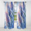 Blue Tulip Elegance I - Rideau tulipe - Rideau floral occultant en velours - 1 panneau-799048399