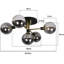 Boley 5-Burner Ceiling Light 52.5cm-1438550165