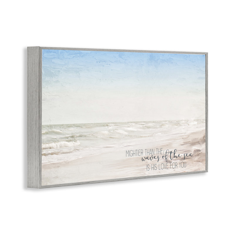 «Mightier Than the Waves», art de la giclée encadré par Kim Allen, H 20 po x l 30 po, Estampe numérique Farmhouse