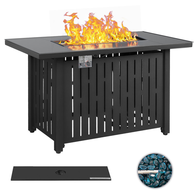 Modelle 25.5'' H x 43'' W Steel Propane Outdoor Fire Pit Table