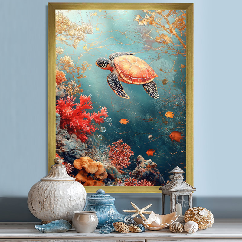 Cossandra - animaux, impressions sur toile, H 20 po x l 12 po, Reproduction encadrée sans passe-partout, Doré