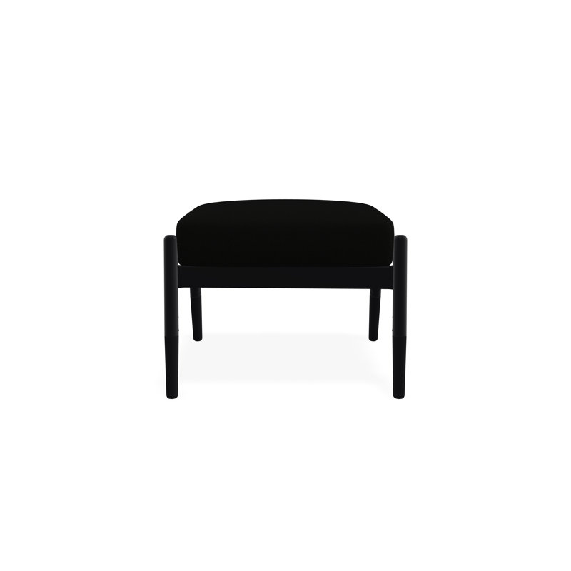 Welles Cushion Ottoman, Black, Black