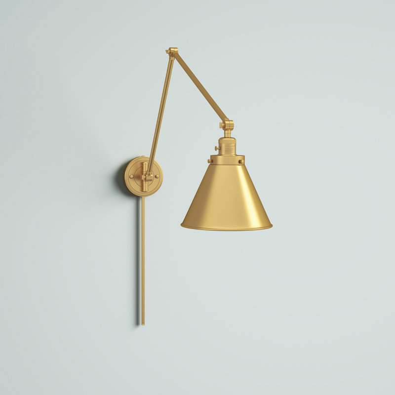 Donovan Swing Arm Sconce, Satin Gold
