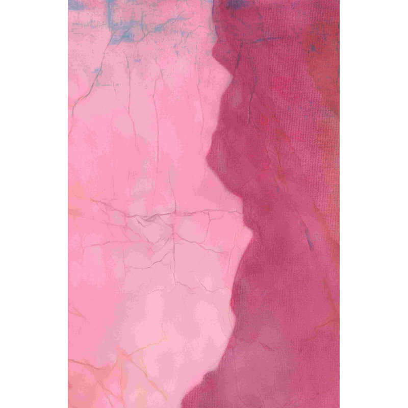 Rose clair / rose foncé - impression sur toile tendue, H 18 po x l 12 po