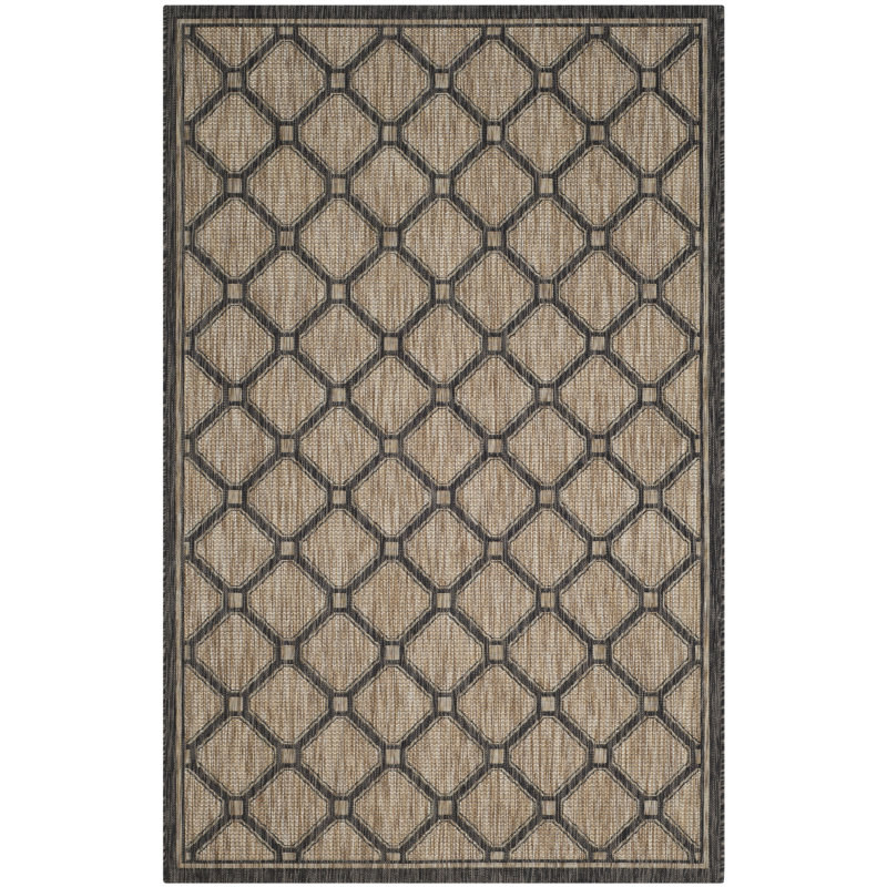 Tapis naturel / noir Sayde, Rectangle 2 pi x 3 pi 7 po