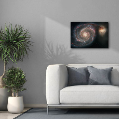 'Whirlpool Galaxy 2' by NASA's Hubble Space Telescope Canvas Wall Art