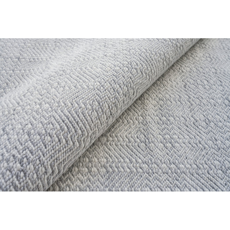 Echo Geometric Area Rug in Ivory, Rectangle 9' x 12'