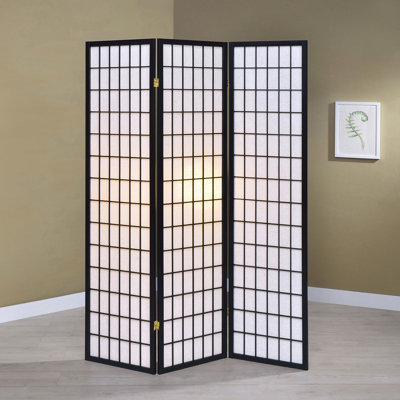 Cloison à trois panneaux | Cloison mobile | Paravent pliable pour la chambre à coucher, le bureau, la salle à manger, la cuisine et le bureau, noir