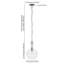 Luminaire suspendu de 11 po de largeur avec abat-jour en verre Verona, nickel brossé / transparent-682076753-700241631