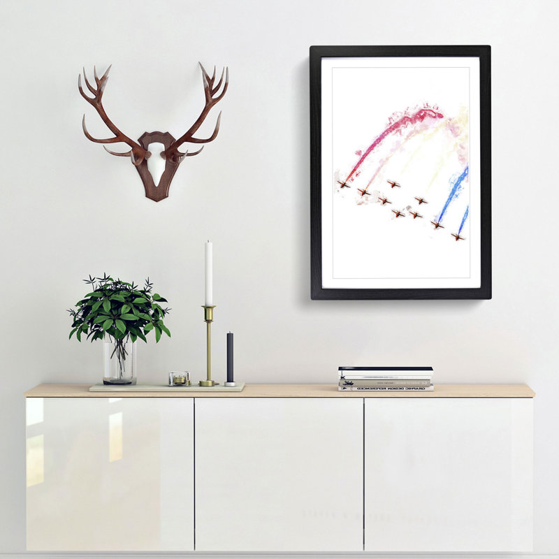 The Red Arrows - Picture Frame Painting Print, Black Framed, 76cm H x 50cm W x 2cm D