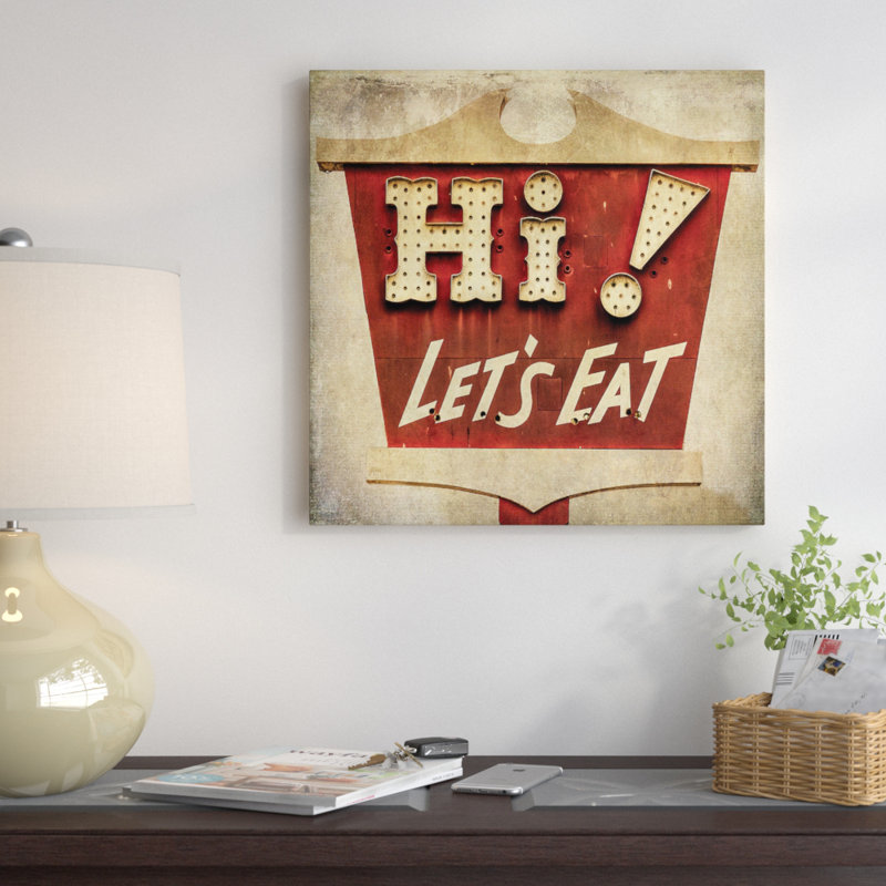 « rétro l.a. iii », reproduction d’art textuel sur toile, H 48 po x l 48 po x P 1,5 po