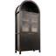 Grand garde-manger arqué cannelé de 71 po avec tablettes réglables, rangement élégant avec tiroir caché et porte vitrée-867699109
