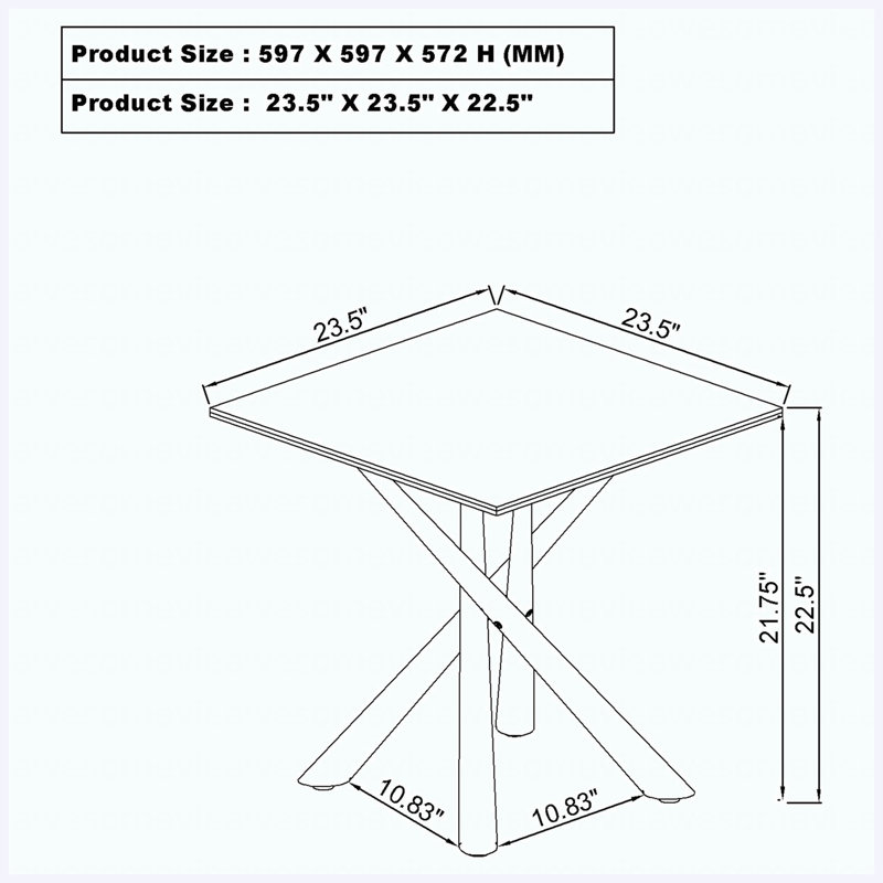 Ensemble de tables basses 3 pièces Modern Modern, Bright, Blanc / ne s'applique pas, H 17,5 po x l 35,25 po x P 35,25 po