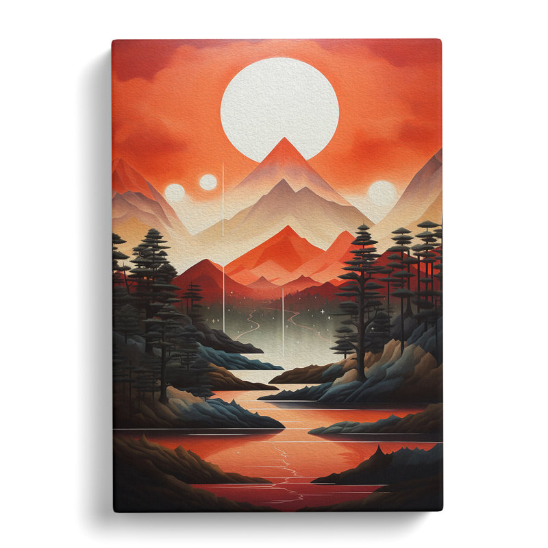 Landscape Geometric - Wrapped Canvas