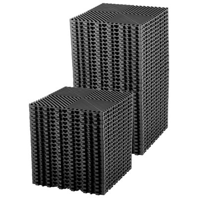50 Pack 12"x12" Interlocking Floor Tiles, Drainage, Non-Slip, Waterproof, Black
