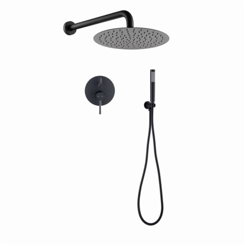 Système de douche complet, Noir mat