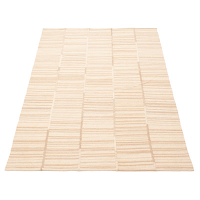 Tapis unique kilim beige 5 pi 1 po x 8 pi 1 po Ankara