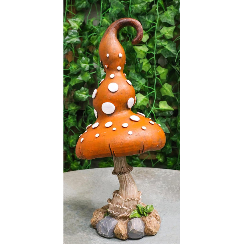 Figurine champignon enchanté en forme de champignon à pois 13 po