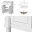 Meuble-lavabo 24 po avec lavabo en céramique, armoire de rangement à 2 portes, tablette réglable pour petits espaces, finition blanche-924954487