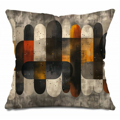 Coussin décoratif abstrait, formes abstraites - 12178