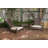 Duplex Patio Sense Coconino Wicker Conversation Set, Durable Adirondack Style Chairs Includes Khaki Cushions - Mocha
