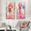 Red Green Rooster Gardens I – Farmhouse Metal Wall Decor Print Set of 2