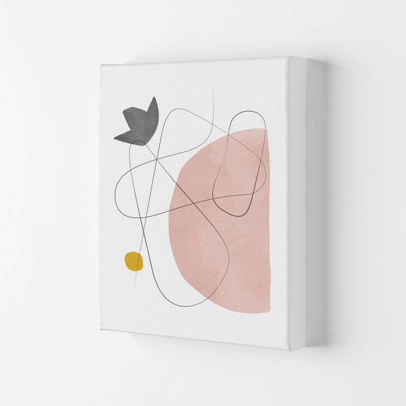 Abstraction With Grey Lines I - Print, Wrapped Canvas, 29.7 cm H x 21 cm W x 4 cm D