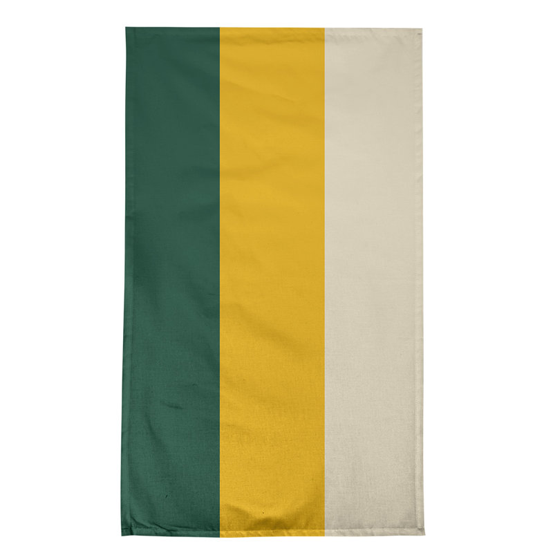 Anaheim Stripe Tea Towel Kitchen Towel, Cotton Twill, Forest Green/Harvest Gold/Minnesota Wheat