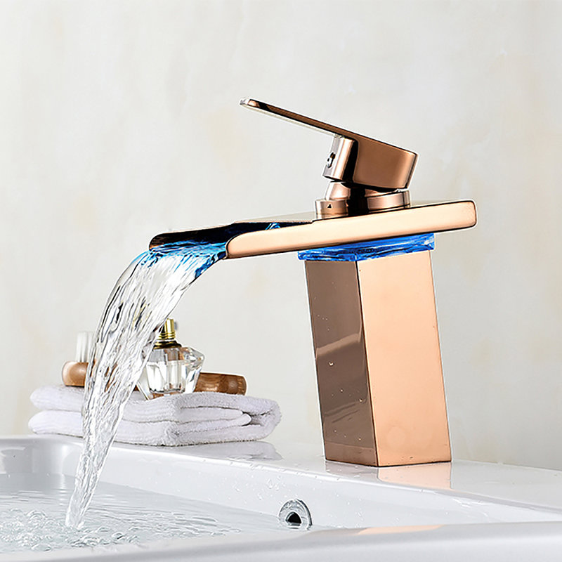 Juno Rozario LED Crane Neck Sink Tap Faucet