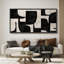 Motif géométrique abstrait géométrique noir et blanc-111696379-100937300