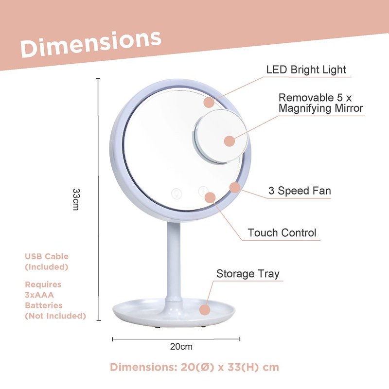 Lilyana Round Floor Mirror