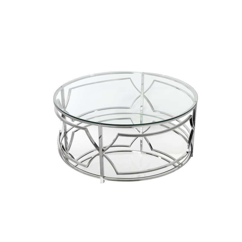 Coffee Table, High Polish Steel