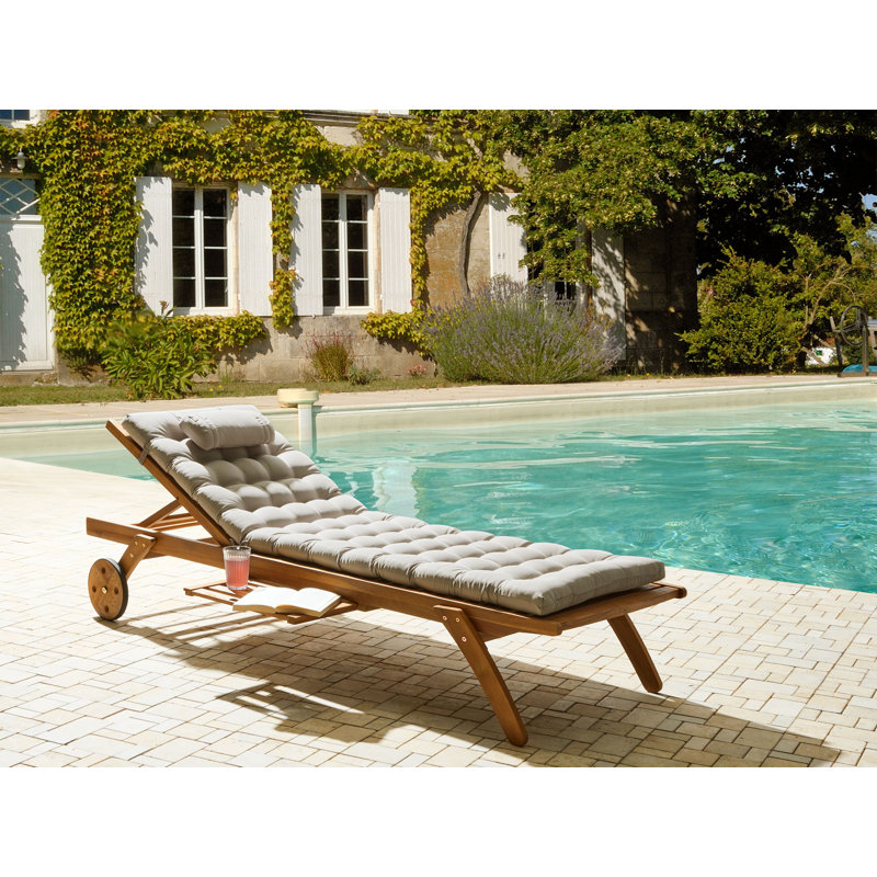 Sun Lounger Pad Cushion CESANA PREMIUM, Taupe