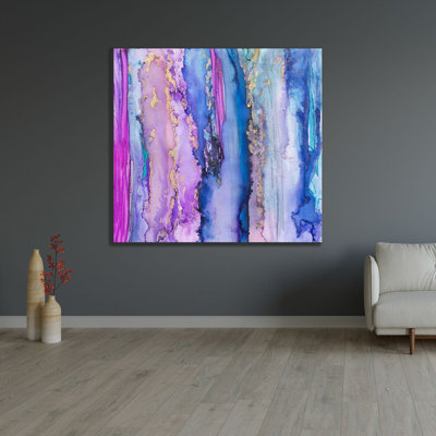 ArtDirect Haase, Andrea Gallery Wrapped Canvas Art Titled: Abstract Ink Fantasy IV