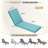 Aoodor Outdoor 3" Chaise Lounge Seat Cushion with Ties Set of 2-740249303