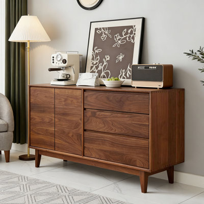 Retro and simple solid wood sideboard