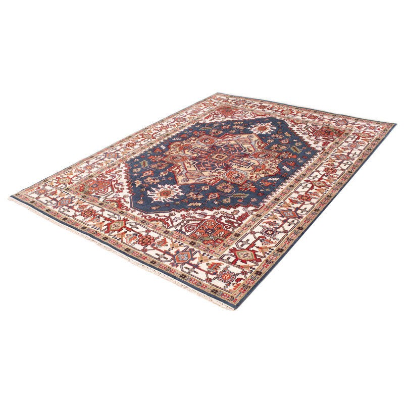 Tapis bleu foncé Serapi Heritage 8 pi 11 po x 12 pi 0 po