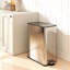 Stainless Steel, Plastic Step On, Butterfly Multi-Compartment Rubbish & Recycling Bin - 56L