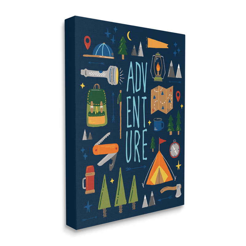 Traduction libre «Abdual Outdoor Adventure», activités de camping rustiques, Toile tendue, H 30 po x l 24 po x P 1,5 po