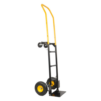 Black Cart, Wheeled Metal Dolly Hauler,multi-functional Mover , No Complex Assembly For Indoor Outdoor Use