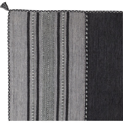 Tapis gris / noir tissé à la main